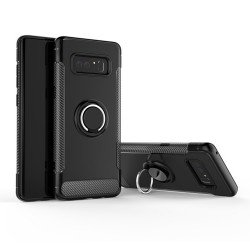 Galaxy Note 8 360 Rotating Ring Stand Hybrid Case with Metal Plate (Black)